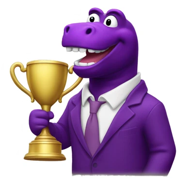 barney trophy sticker