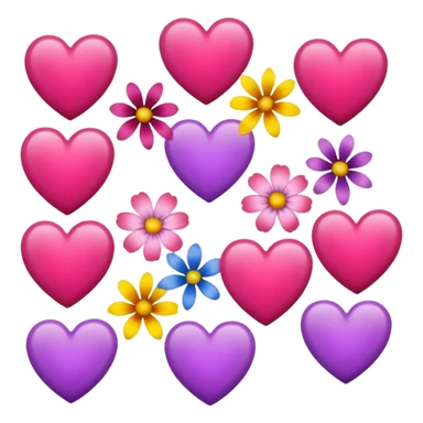 Hearts of Flowers sticker