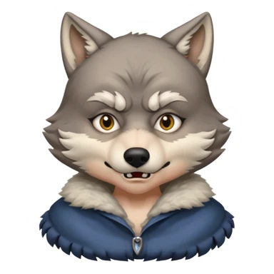 The big bad wolf is wearing Grandma's clothes, yet its face still looks like a wolf's. sticker