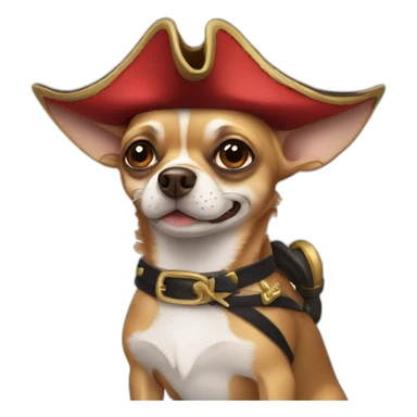 chihuahua pirate sticker