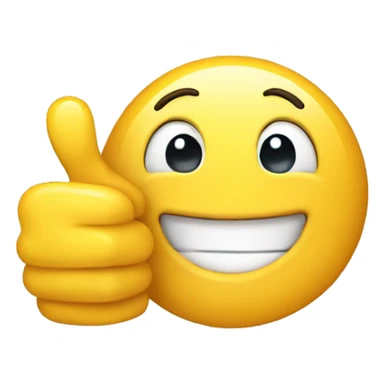 smile face with thumbs up sticker