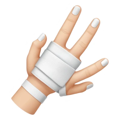 Bandaged finger sticker