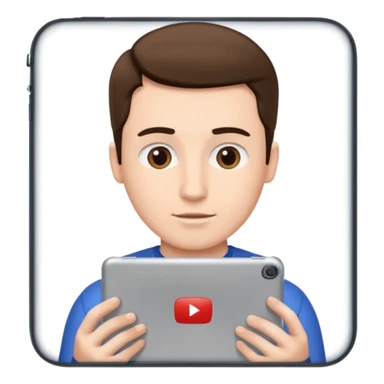 ipad with youtube video with a man on it sticker