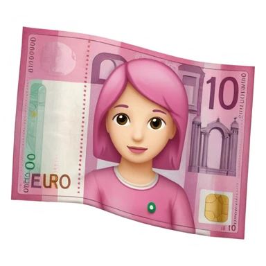 banconota rosa 10 euro italia sticker