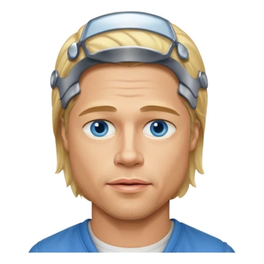 brad pitt blond hair sticker