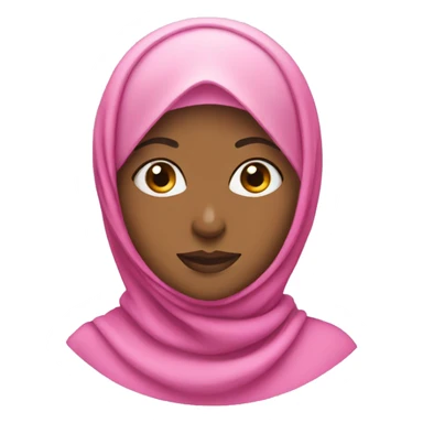 Muslim woman with pink hijab sticker