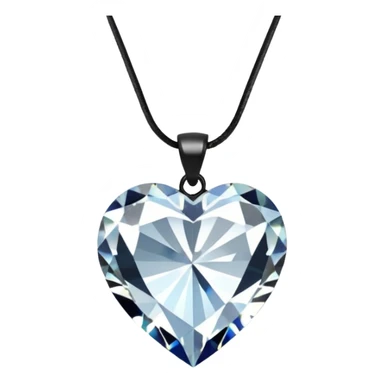 Heart shaped  crystal necklace  sticker