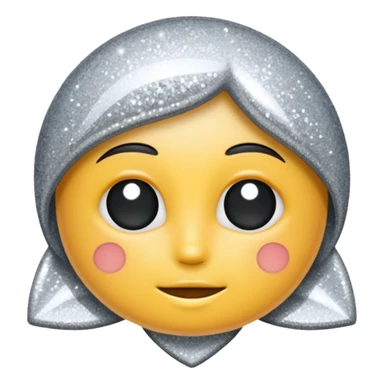 Silver sparkle sticker