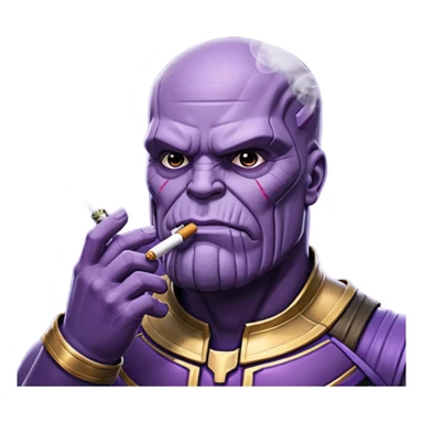 Thanos smoking sticker