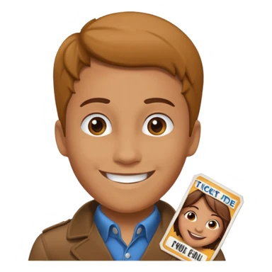 crea un avatar come personaggio ticket to ride ma solo viso sticker