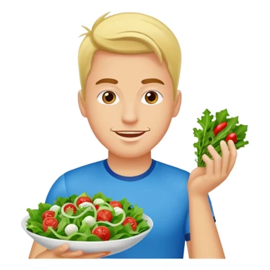 mach mir einen glücklichen mänlcihen sportler der sich gerade gesund ernährt sticker