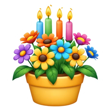 Happy birthday flowers ￼ sticker
