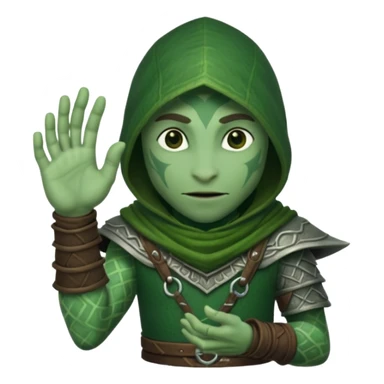 green magical thief hand from Skyrim sticker