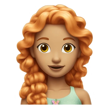 Beautiful ginger Barbie fairy sticker