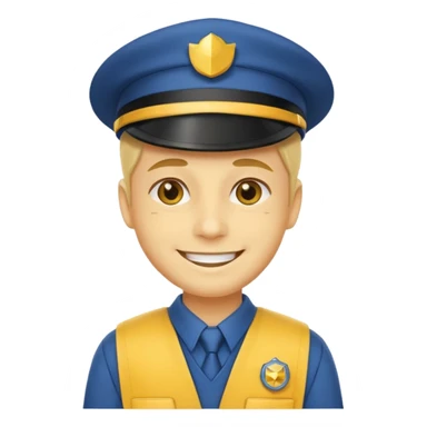 Faça um cara com rosto amarelo pegando uma do job sticker