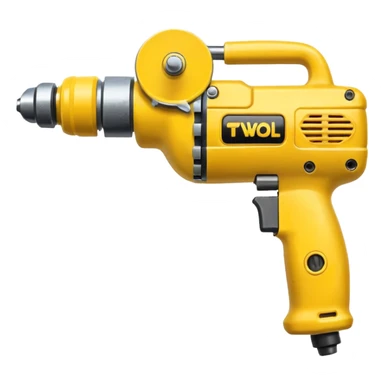 yellow commercial hammer drill sticker