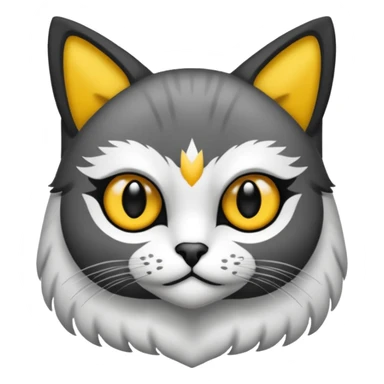 crea un gato con alas de búho sticker