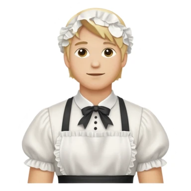 blond male maid sticker