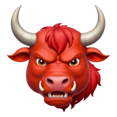 A dangerous bull symbol sticker