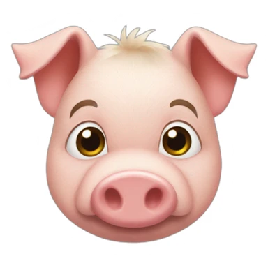 the little pig from three brothers who build a straw house sticker