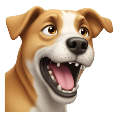 dog barking aggressively  sticker