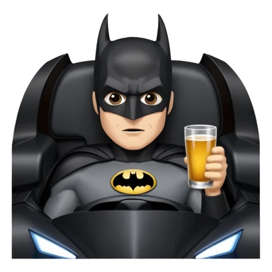 Batman dans sa batmobile mais il est bourre  sticker