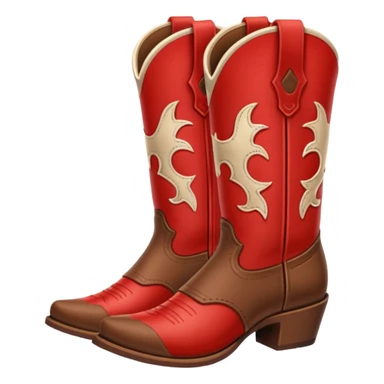 red and brown cowgirl boots sticker