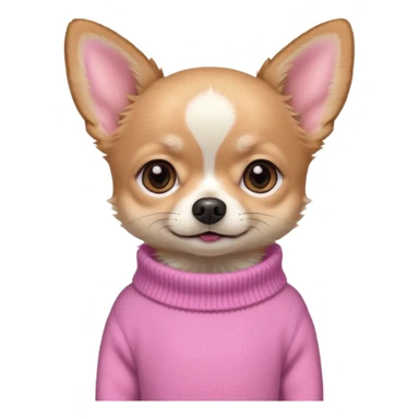 chihuahua with a pink sweater sticker