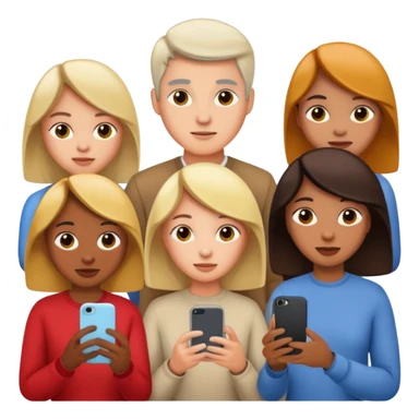 people searching something with iphone sticker