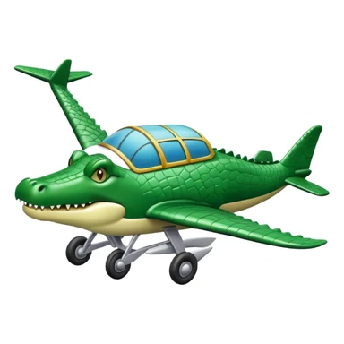 crocodile flying an airplane sticker