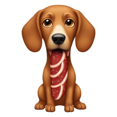 Perro salchicha disfrazado de salchicha  sticker
