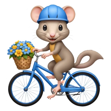 a-cheerful- rat-riding-a-blue-bicycle,-wearing-a-cute-helmet,-with-a-big-smile-and-a-basket-full-of-flowers-on-the-front.-bright,-cartoonish-style,-simple-and-fun. sticker