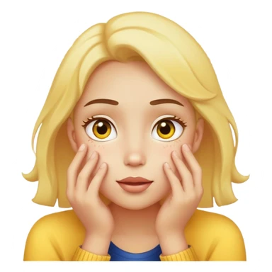 yellow face with hands on cheeks, watching fireworks sticker