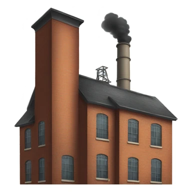 old factory with chimney sticker