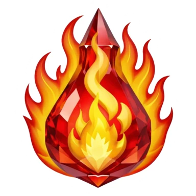 Red flaming crystal with a $ carved into the center of the crystal.Red flaming crystal with a $ carved into the center of the crystal. sticker