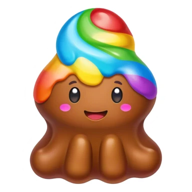 gummy rainbow poop sticker