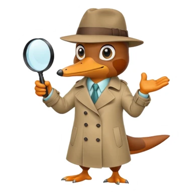 Perry the Platypus in detective pose sticker