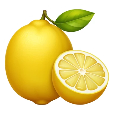 un citron allongé dont un a moitie coupe sticker