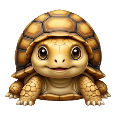 cinematic-baby tortoise-realistic--emoji,,-cute-wise-face-peering-ahead-with-calm-determination,-cute large-eyes-reflecting-centuries of wisdom, sticker