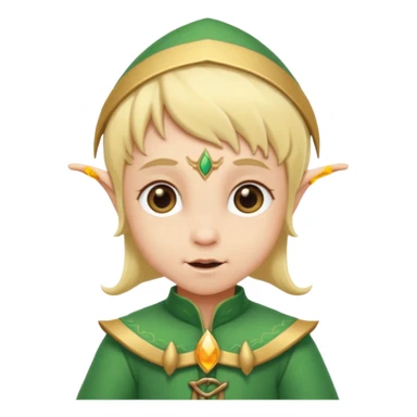 baby elf blonde hair sticker