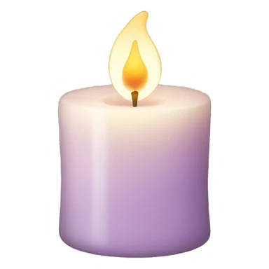 Candle in a powder-colored glass sticker