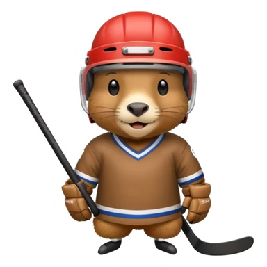 capybara ice hockey player sticker