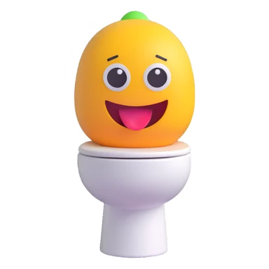 Skibidi Toilet character, energetic, 3D emoji style sticker