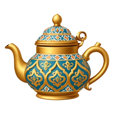 moroccan style ornamented teapot sticker