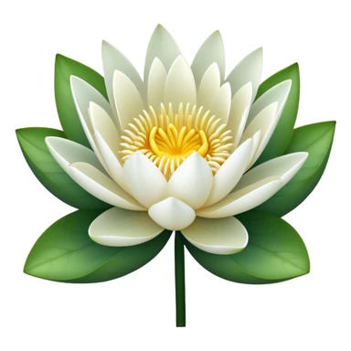 single Water Lily, straight stem sticker