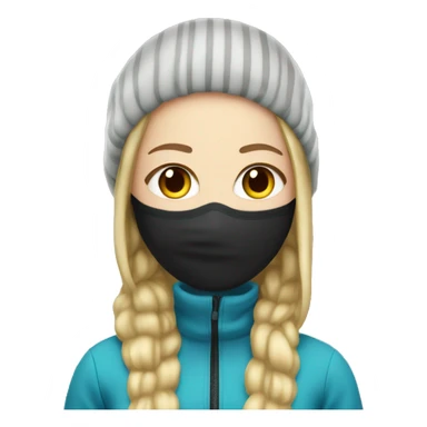A white girl with a ski mask on  sticker