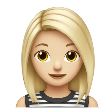 Blonde girl with a grey cat with black stripes  sticker