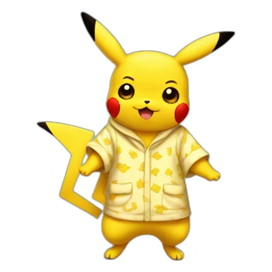 Pikachu en pijama sticker