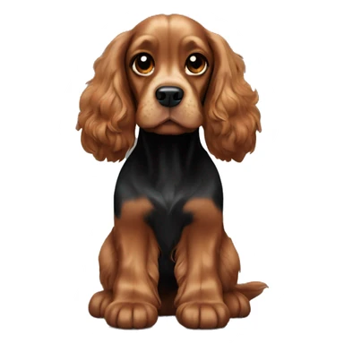 Brown, black and ginger cocker spaniel sticker