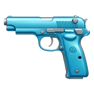 glitter blue cian gun sticker